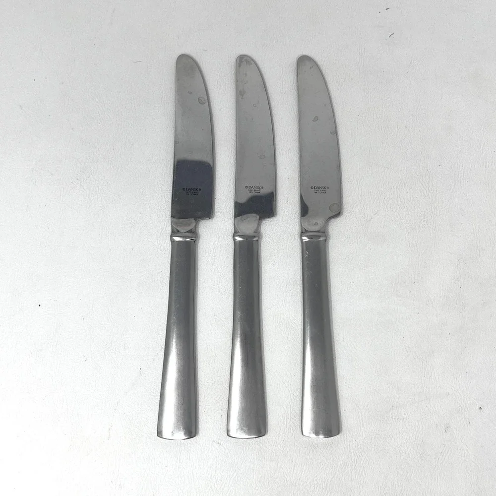 Dansk Café Blanc Stainless Knife Fork Spoon 6 Pc Set Dinner Soup Replacement